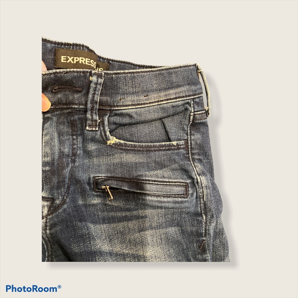 Express mid rise jean leggings size 0S - Picture 7 of 8